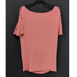 GUESS LOS ANGELES Pink Short Sleeve Top Solid Women Size S